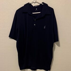Johnny O Navy Short-Sleeve Polo with Subtle Logo